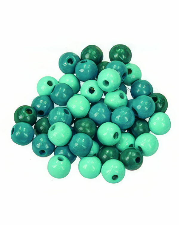 Perles en bois - Efco - turquoise